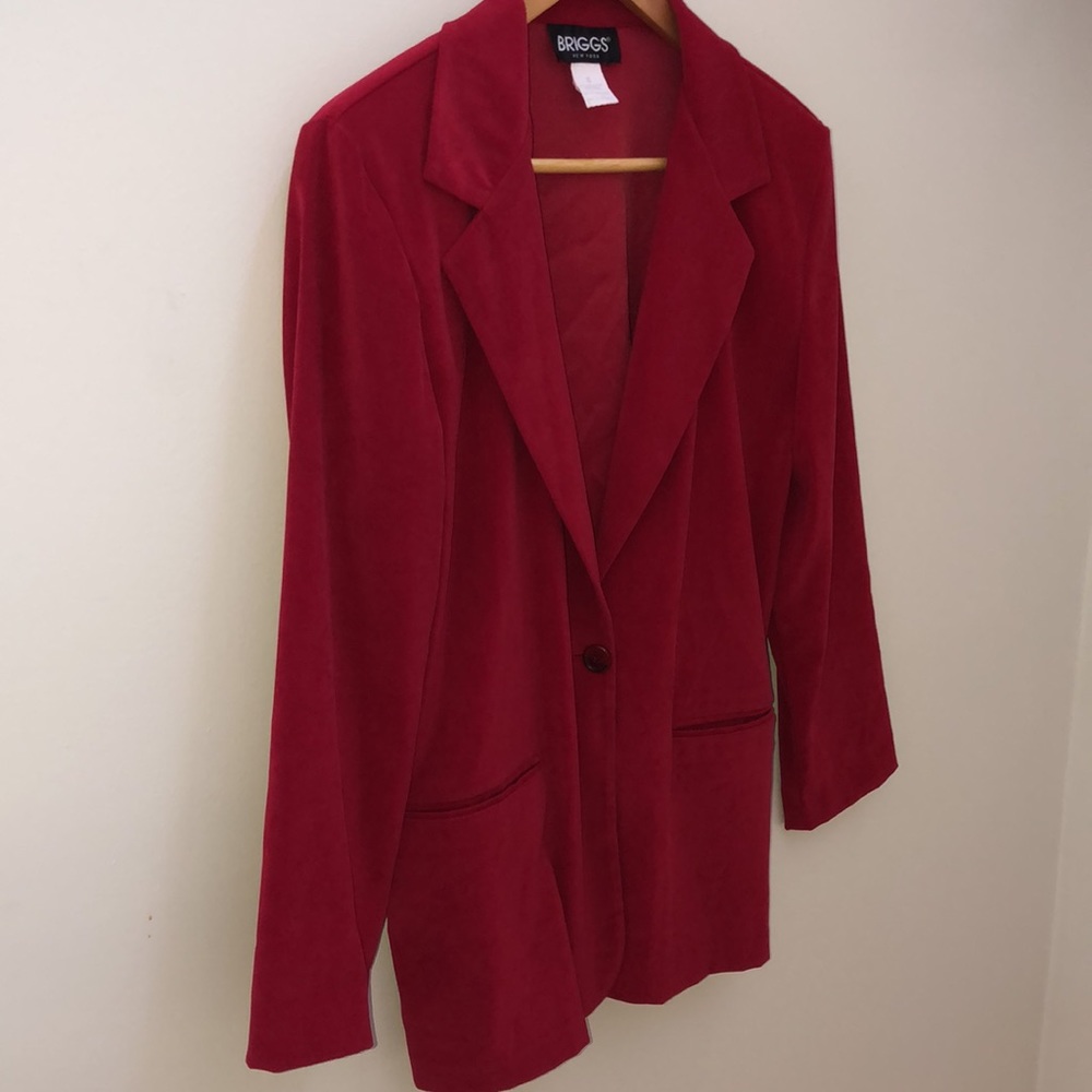 Vintage Briggs New York Red Blazer Jacket - Picture 3 of 9